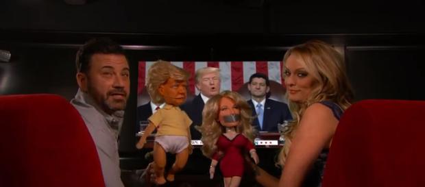 Stormy Daniels on Jimmy Kimmel, via YouTube Stormy Daniels on Jimmy Kimmel, via YouTube
