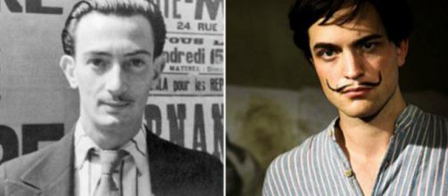 Salvador Dalí (à esq.) e Robert Pattinson (à dir.). Foto: Reprodução.