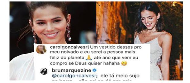 Bruna deixou a fã emocionada ( Foto - Reprodução ) Bruna deixou a fã emocionada ( Foto - Reprodução )