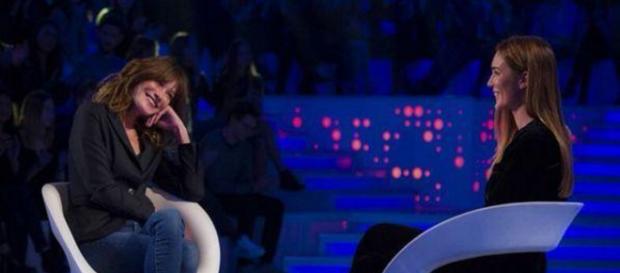 Carla Bruni con Silvia Toffanin Carla Bruni con Silvia Toffanin