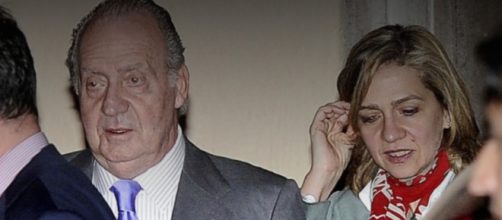 El rey Juan Carlos I con su hija la infanta Cristina