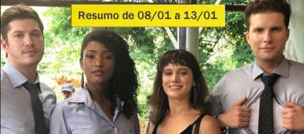 Na imagem Bruno, Raquel, Clara e Patrick, que serão peças fundamentais nos próximos capítulos. (Reprodução/Montagem/Telma Myrbach) Na imagem Bruno, Raquel, Clara e Patrick, que serão peças fundamentais nos próximos capítulos. (Reprodução/Montagem/Telma Myrbach)