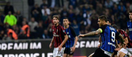Milan-Inter derby con rigore di icardi