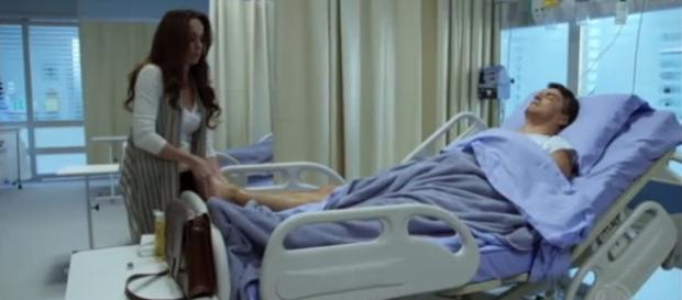 Sabrina visita Felipe no hospital Sabrina visita Felipe no hospital