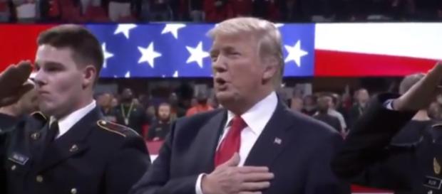 Donald Trump at National Championship game, via Twitter Donald Trump at National Championship game, via Twitter