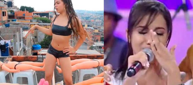 Mc Melody imitou a cena da fita isolante protagonizada por Anitta. Mc Melody imitou a cena da fita isolante protagonizada por Anitta.