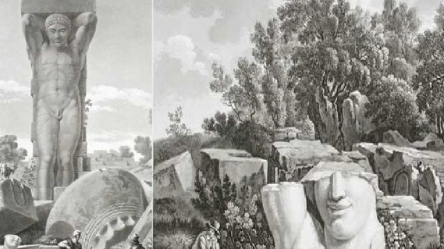Gigault de la Salle: testa di gigante del tempio di Giove olimpico (Foto: trippini stampe).