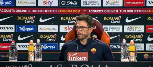 Il tecnico della Roma Di Francesco in conferenza stampa