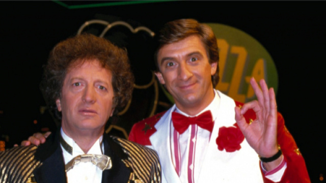 Gianfranco D'Angelo insieme ad Ezio Greggio ai tempi di Drive In