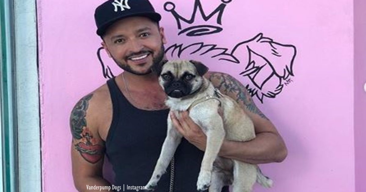 Jai Rodriguez adopts a Pug Queen dog through Vanderpump Dog Foundation