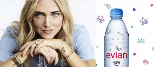 Pioggia di polemiche per la bottiglietta d'acqua Evian, sponsorizzata da Chiara Ferragni.