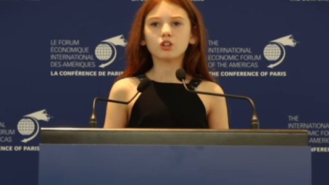 Intervention de Carlie Weinreb, 11 ans, à l'OCDE