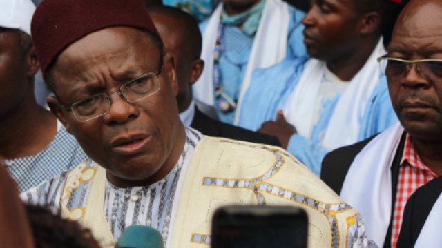 Maurice Kamto face &agrave; la presse