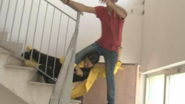 Stefania Petyx aggredita a Palermo (foto - ufficio stampa Striscia la notizia)