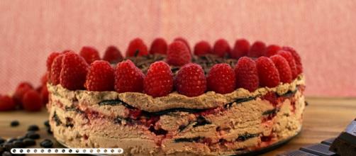 Raspberry Mocha Icebox Cake is a delicious way to make a cake. [image source: Assembly Line - YouTube]