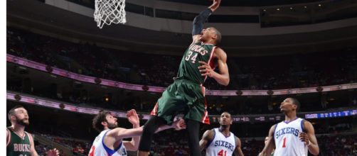 Milwaukee's Greek Freak continues to sky high in his NBA career. - [NBA / YouTube screencap]