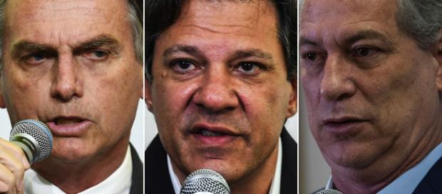 Bolsonaro, Haddad e Ciro, os três maiores candidatos à Presidência da República. Bolsonaro, Haddad e Ciro, os três maiores candidatos à Presidência da República.