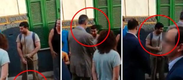 Felipe VI en Mallorca negándose a coger la escoba Felipe VI en Mallorca negándose a coger la escoba