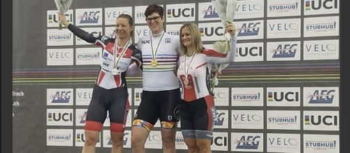 Rachel McKinnon prima donna transgender a vincere l'oro su pista (foto Twitter)