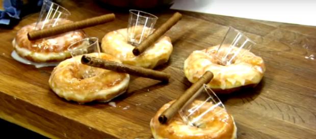 Candidates take on designer doughnut task in Week 3 (Image credit: Screen grab/YouTube.com) Candidates take on designer doughnut task in Week 3 (Image credit: Screen grab/YouTube.com)