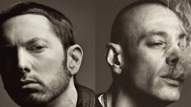 Eminem a sinistra, Fabri Fibra a destra: compiono gli anni lo stesso giorno