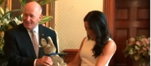 Prince Harry and Meghan Markle receive first baby gift [Image courtesy – ABC News Australia YouTube video]