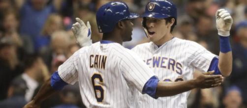 Yelich and Cain have been huge for the Brewers in 2018. - [MLB.com / YouTube screencap]