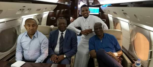 Le président de la CAF le vice-président, Samuel Eto'o, et Maitre Dieudonné Happi (c)Google Le président de la CAF le vice-président, Samuel Eto'o, et Maitre Dieudonné Happi (c)Google