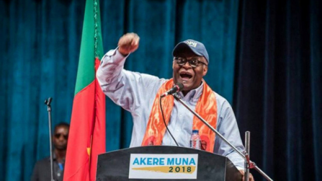 Akere Tabeng Muna en pleine Campagne présidentielle (c) Paul Mahel