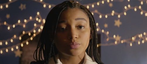 Amandla Stenberg identifies with her character in "The Hate U Give."[Image 20th Century Fox/YouTube]