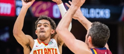 Trae Young recorded 35 points on October 21 in the Hawks' win over Cleveland. - [Chris Smoove / YouTube screencap]
