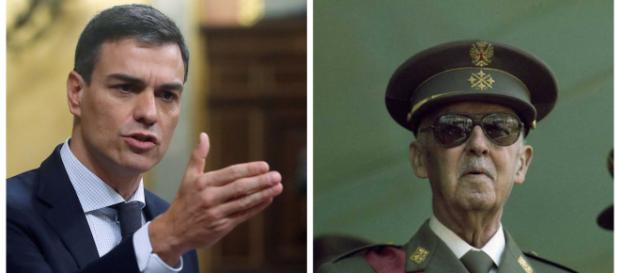 Pedro Sánchez y Franco en imagen de archivo Pedro Sánchez y Franco en imagen de archivo
