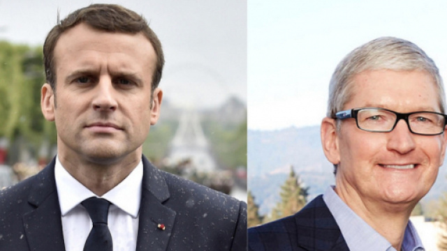 Emmanuel Macron a reçu Tim Cook, PDG d'Apple