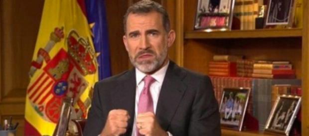 Felipe VI durante el discurso navideño Felipe VI durante el discurso navideño