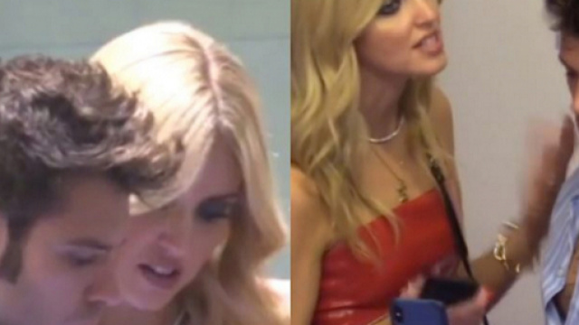 Fedez e Chiara Ferragni durante il party nel supermercato