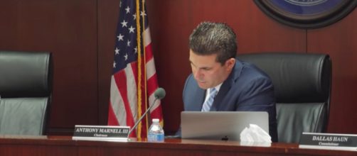 Nevada State Athletic Commission chair Anthony Marnell addresses the McGregor-Nurmagomedov hearing. - [MMAJunkie / YouTube screencap]
