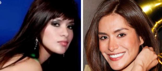 Miriam Saavedra, antes y después de operarse. / GTRES Miriam Saavedra, antes y después de operarse. / GTRES