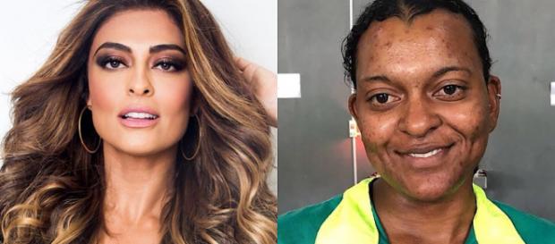 Vídeo em que Eliene é comparada a Juliana Paes ganhou a internet. (foto reprodução). Vídeo em que Eliene é comparada a Juliana Paes ganhou a internet. (foto reprodução).