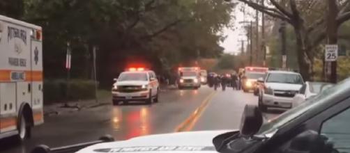 Shooter in custody after Pittsburgh Synagogue Shooting [Image courtesy - NBC News YouTube video]