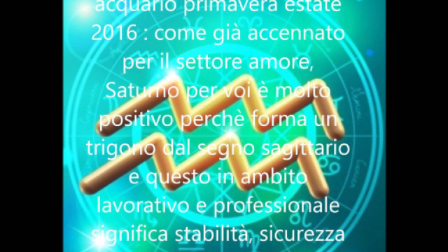 Oroscopo acquario novembre 2018