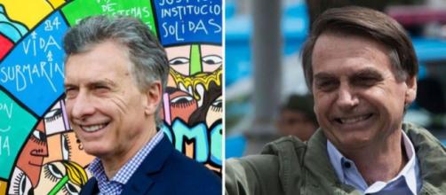 Macri (izq) y Bolsonaro (der), presidentes de Argentina y Brasil respectivamente (Perfil)