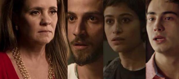 Laureta, Manu, Valentim e Ícaro em Segundo Sol. Laureta, Manu, Valentim e Ícaro em Segundo Sol.