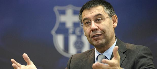 O presidente do Barcelona, Josep Maria Bartomeu, durante uma entrevista O presidente do Barcelona, Josep Maria Bartomeu, durante uma entrevista