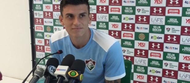 Querendo apoio da torcida, Ibañez praticamente confirma escalação para jogo contra o Deportivo Cuenca (Foto: Felipe Siqueira) Querendo apoio da torcida, Ibañez praticamente confirma escalação para jogo contra o Deportivo Cuenca (Foto: Felipe Siqueira)