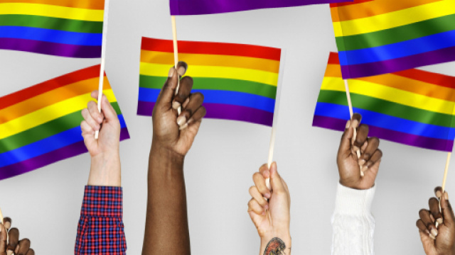 Diritti Gay: no all'omofobia (arcobaleno)