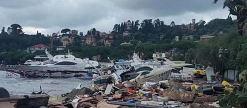 Allerta meteo rossa in Liguria, a Rapallo decine di barche distrutte.