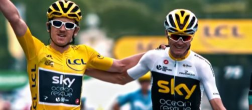 Geraint Thomas e Chris Froome a fine Tour de France