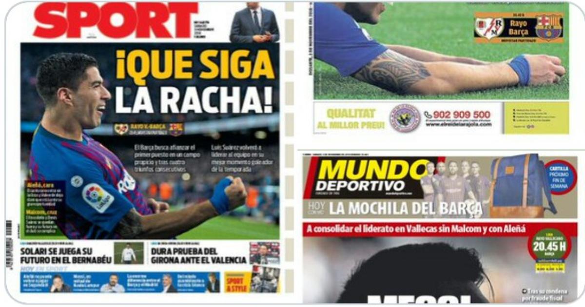 La prensa catalana menosprecia al Rayo Vallecano para el La prensa catalana menosprecia al Rayo Vallecano para el