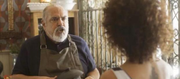 Agenor e Cacau em Segundo Sol (Reprodução) Agenor e Cacau em Segundo Sol (Reprodução)