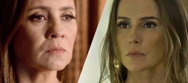 Karola e Laureta, personagens de Segundo Sol. (foto reprodução). Karola e Laureta, personagens de Segundo Sol. (foto reprodução).